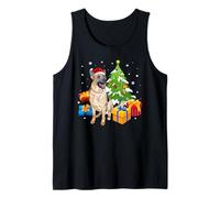 Santa German Shepherd Dog Christmas Tree Gifts Xmas Matching Camiseta sin Mangas