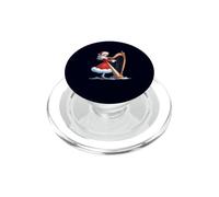 Santa Girl Arpa Músico Navidad Divertido Arpista Amante De La Música PopSockets PopGrip para MagSafe