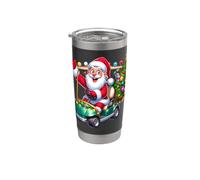 Santa Golf Cart pueblos Paseo de vacaciones de Navidad SantaCon Vaso térmico de acero inoxidable de doble pared