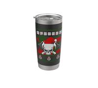 Santa Hat Skull Firefighter Ugly Christmas Funny Xmas Vaso térmico de acero inoxidable de doble pared
