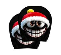 Santa Headrest Covers | 2 Piece Christmas Car Seat Decoration Covers