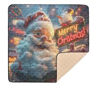 Santa Holding - Alfombra de juego suave y gruesa para bebé, para piso, cómoda, acolchada, para bebés y niños pequeños, 50 x 50 pulgadas