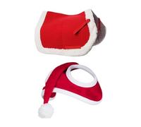 Santa Horse Hat - 54 x 46 cm / 21,26 x 18,11 inch Christmas Equine Headdress - Horse Bareback Pad | for Ranch Pet Parents Animal Lovers Planners Farm Holiday Parades Themed Events Festival