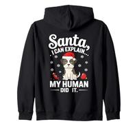 Santa I Can Explain Christmas Pet Travieso Y Bonito Humor De Perro Sudadera con Capucha
