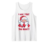 Santa I Saw That Shirt, Divertido y Travieso Humor navideño Camiseta sin Mangas