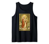 Santa Inés de Roma Arte Vintage Católica Patrona Camiseta sin Mangas