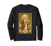 Santa Inés de Roma Arte Vintage Católica Patrona Manga Larga