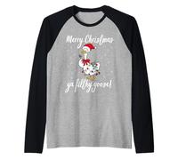 Santa is Coming Pixel Art Retro Christmas Graphic Camiseta Manga Raglan