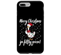 Santa is Coming Pixel Art Retro Christmas Graphic Carcasa para iPhone 7 Plus/8 Plus
