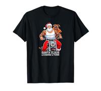 Santa is Coming to Town. Graphic Saying Camiseta