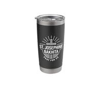 Santa Josephine Bakhita ruega por nosotros Patrona católica Vaso térmico de acero inoxidable de doble pared
