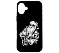 Santa Jugando Saxofón Jazz Divertido Saxofonista Santa Carcasa para iPhone 16 Plus