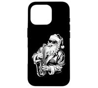 Santa Jugando Saxofón Jazz Divertido Saxofonista Santa Carcasa para iPhone 16 Pro