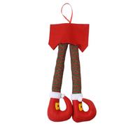 Santa Leg Car Trunk Decor - Funny Christmas Ornament For Holiday Vibes | Soft Polyester Material with Easy Tie Straps, For Car, Motorcycle, Seasonal Outdoor Display