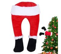 Santa Legs, 42x20cm Indoor Amazing Present Santa Legs Holiday Tree Topper Decoration - 42x20cm Holiday Mantel Home Decoration Christmas Accessory, Festive Delight For Indoor and Party