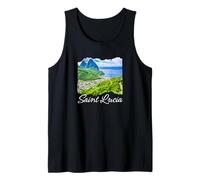 Santa Lucía Island Souvenir Mar Caribe Santa Lucía Camiseta sin Mangas