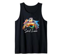 Santa Lucía Island Souvenir Mar Caribe Santa Lucía Camiseta sin Mangas