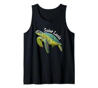 Santa Lucía Island Souvenir Mar Caribe Santa Lucía Camiseta sin Mangas