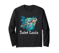 Santa Lucía Island Souvenir Mar Caribe Santa Lucía Manga Larga