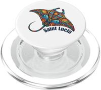 Santa Lucía Island Souvenir Mar Caribe Santa Lucía PopSockets PopGrip para MagSafe