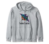 Santa Lucía Island Souvenir Mar Caribe Santa Lucía Sudadera con Capucha