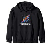 Santa Lucía Island Souvenir Mar Caribe Santa Lucía Sudadera con Capucha