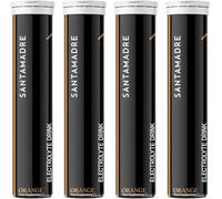 SANTA MADRE | Bebida efervescente | 4 tubos | Bebida efervescente con electrolitos | 300 mg de sodio | 20 comprimidos | Sin calorías | Con sales minerales | 4x80 gramos (Normal, Orange)