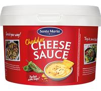 Santa Maria Cheddar Cheese Sauce - Vaso de 3 kg - Cremoso para Dip Dip I Salsa de queso lista para usar con sabor cheddar I Ideal frío con chips de tortilla o caliente sobre envolturas y nachos
