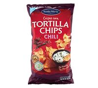 Santa Maria Chips de tortilla de chile, 475 g, chips de maíz ligeramente salados, ideales para servir con fajita mexicana, burrito, quesadilla y enchilada, amarillo