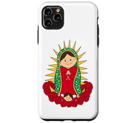 Santa María de Guadalupe Cartoon Reina del Cielo Floral Carcasa para iPhone 11 Pro Max