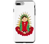 Santa María de Guadalupe Cartoon Reina del Cielo Floral Carcasa para iPhone 7 Plus/8 Plus