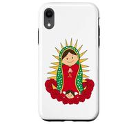Santa María de Guadalupe Cartoon Reina del Cielo Floral Carcasa para iPhone XR