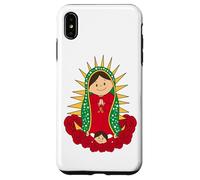 Santa María de Guadalupe Cartoon Reina del Cielo Floral Carcasa para iPhone XS Max