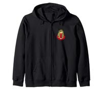Santa María de Guadalupe Cartoon Reina del Cielo Floral Sudadera con Capucha