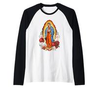 Santa María de Guadalupe Patrona de México Gloriosa Madre Camiseta Manga Raglan