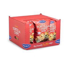 Santa Maria - Nachos, Totopos Originales, Nachos de Maíz, Crujientes, Perfectos para Dippear, Comida Mexicana - Pack de 15 x 185g