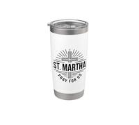 Santa Marta ruega por nosotros patrona de los cocineros Vaso térmico de acero inoxidable de doble pared
