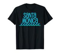 Santa Mónica Beach T-Shirt Surf Waves Travel Gift Tee Shirt Camiseta
