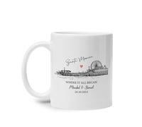 Santa Mónica, California Tazón De Café Novedad Tazas Té Graciosa Tazón Regalos Divertidos Para Familiares Oficina Novios 330Ml