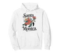Santa Mónica, California Tortuga Divertida con Flores Sudadera con Capucha
