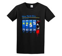 Santa Monica Men Black T-Shirt Print Unisex Cotton tee Shirt S