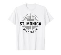 Santa Mónica ruega por Nosotros Patrona Santa Cruz Católica Camiseta