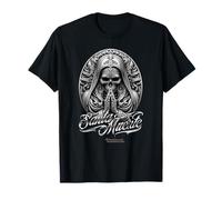 Santa Muerte en oración amuleto ovalado Santa Muerte Camiseta