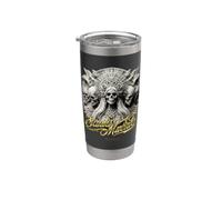 Santa muerte estatua cráneo y letras Vaso térmico de acero inoxidable de doble pared