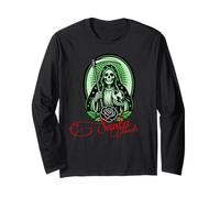 Santa Muerte Green Justice Scythe Globe Folk Saint Rose Manga Larga