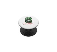 Santa Muerte Green Justice Scythe Globe Folk Saint Rose PopSockets PopGrip Adhesivo