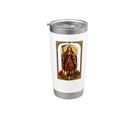 Santa Muerte Holy Candles - Camiseta devocional de santo popular Vaso térmico de acero inoxidable de doble pared