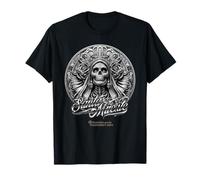 Santa Muerte Metal Style Texto Santa Muerte Camiseta