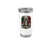 Santa Muerte México Guadalupe Rosario Rosas Santo Popular Vaso térmico de acero inoxidable de doble pared