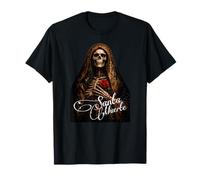 Santa Muerte Oscuro Folk Santo Primer Plano Arte Camiseta